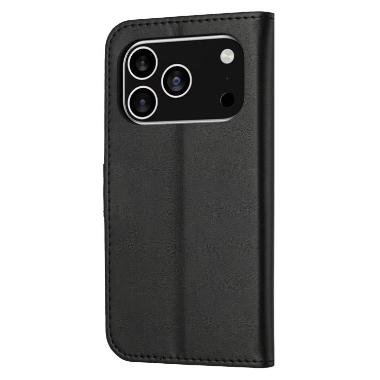 For iPhone 17 Pro Embossed Happy Cat Pattern Flip Leather Phone Case