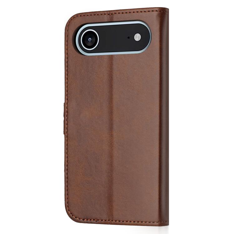 For iPhone Air Embossed Happy Cat Pattern Flip Leather Phone Case