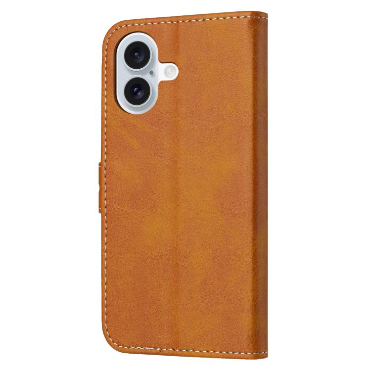 For iPhone 17 Embossed Happy Cat Pattern Flip Leather Phone Case