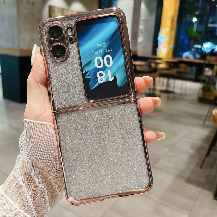 For OPPO Find N2 Flip Electroplating TPU Glitter Powder Phone Case