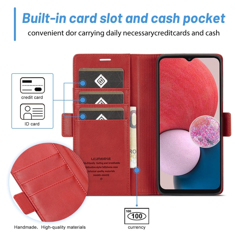 For Samsung Galaxy A13 4G/5G / A04 / A04s LC.IMEEKE Skin-friendly Card Slots Leather Phone Case