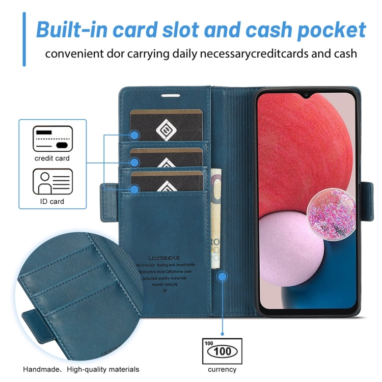 For Samsung Galaxy A13 4G/5G / A04 / A04s LC.IMEEKE Skin-friendly Card Slots Leather Phone Case