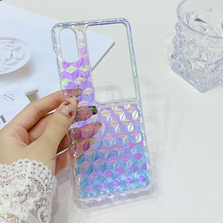 For OPPO Find N2 Flip Colorful Diamond Texture PC Phone Case