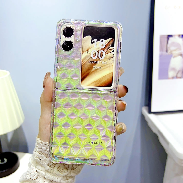 For OPPO Find N2 Flip Colorful Diamond Texture PC Phone Case