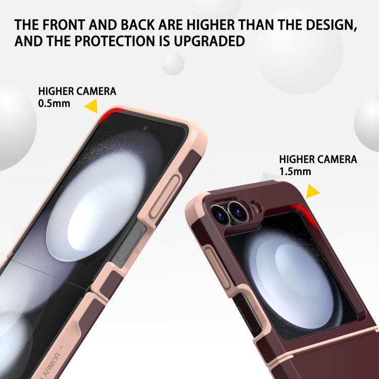 For Samsung Galaxy Z Flip6 / Flip7 FE SGP Armor 2 in 1 Color Contrast TPU Hybrid PC Phone Case