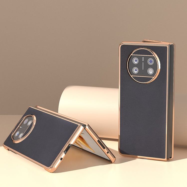 For Huawei Mate X3 Electroplating Haze Texture PU Phone Case