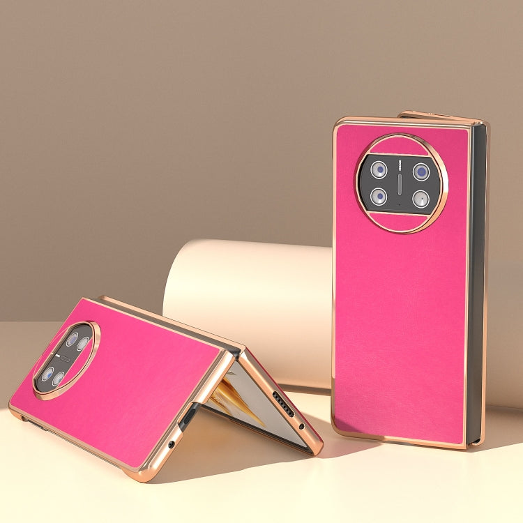 For Huawei Mate X3 Electroplating Haze Texture PU Phone Case