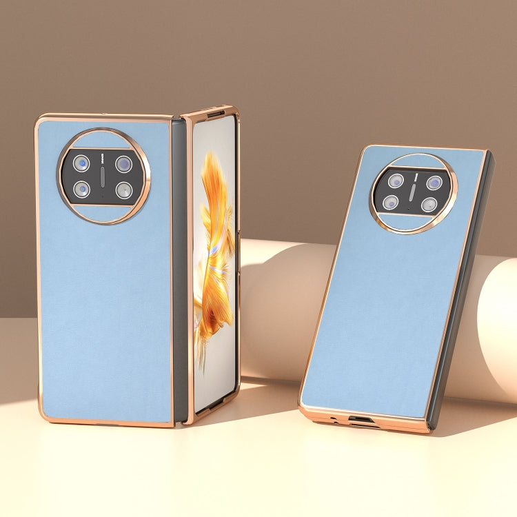 For Huawei Mate X3 Electroplating Haze Texture PU Phone Case