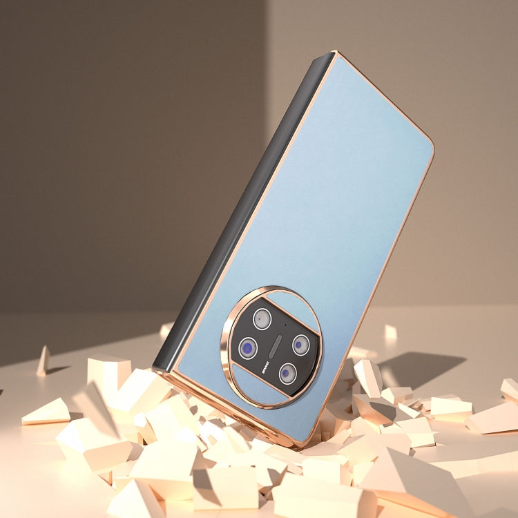 For Huawei Mate X3 Electroplating Haze Texture PU Phone Case