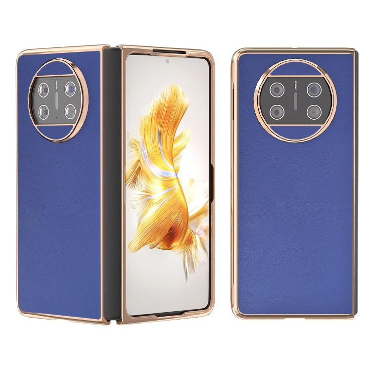 For Huawei Mate X3 Electroplating Haze Texture PU Phone Case