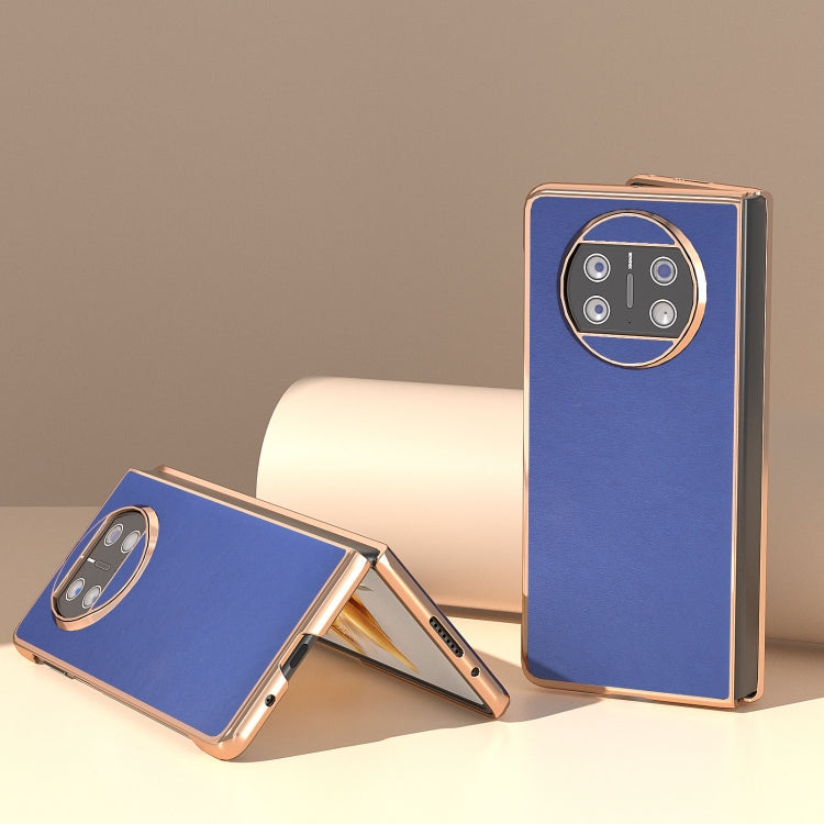 For Huawei Mate X3 Electroplating Haze Texture PU Phone Case