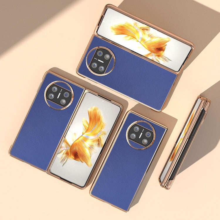 For Huawei Mate X3 Electroplating Haze Texture PU Phone Case