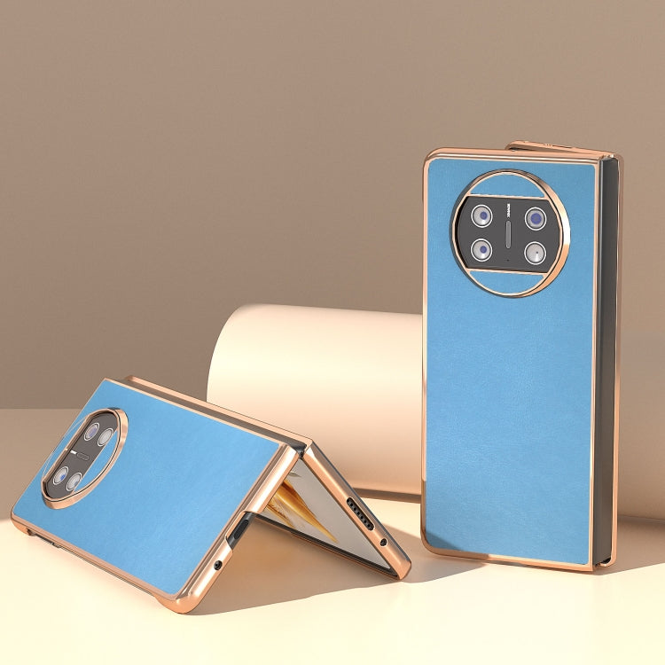 For Huawei Mate X3 Electroplating Haze Texture PU Phone Case