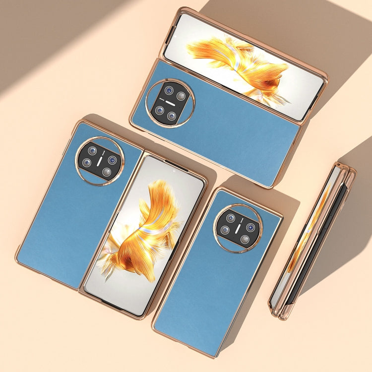 For Huawei Mate X3 Electroplating Haze Texture PU Phone Case