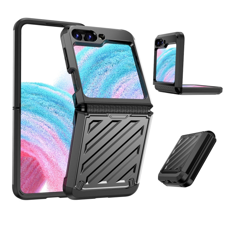 For Samsung Galaxy Z Flip5 2 in 1 Color Contrast TPU Hybrid PC Phone Case