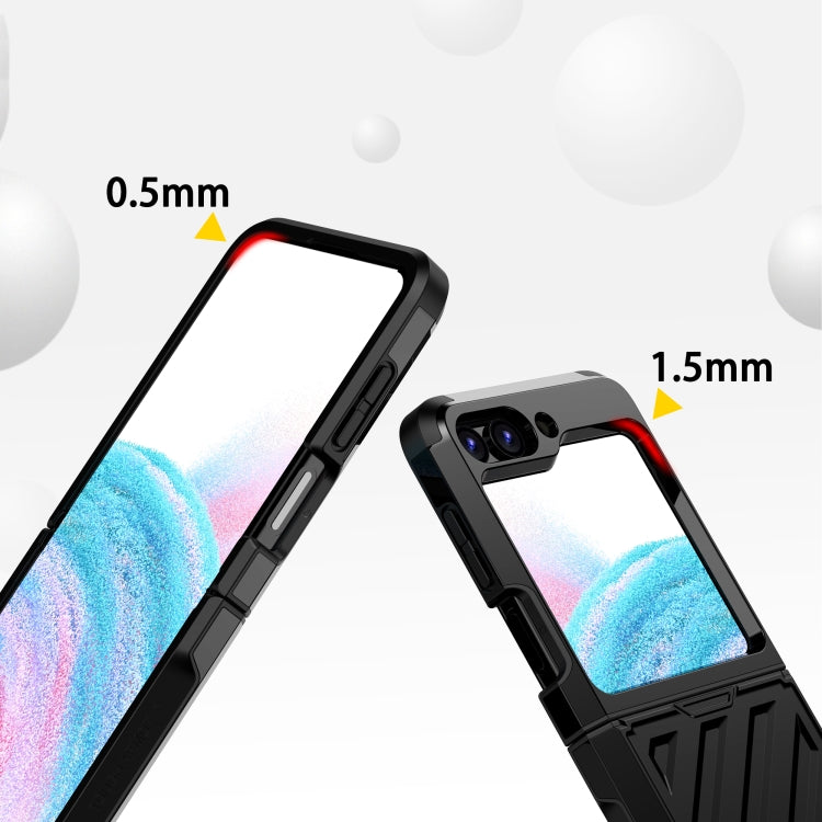 For Samsung Galaxy Z Flip5 2 in 1 Color Contrast TPU Hybrid PC Phone Case