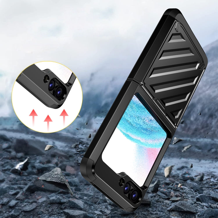 For Samsung Galaxy Z Flip5 2 in 1 Color Contrast TPU Hybrid PC Phone Case