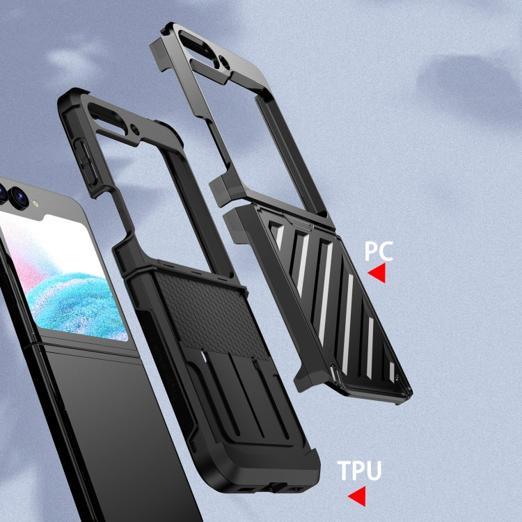 For Samsung Galaxy Z Flip5 2 in 1 Color Contrast TPU Hybrid PC Phone Case