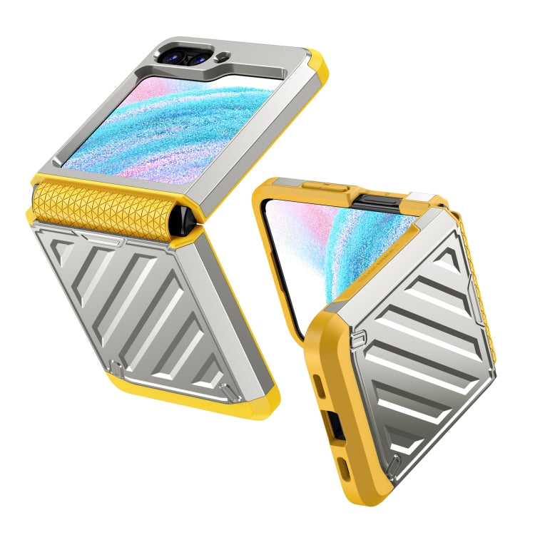 For Samsung Galaxy Z Flip5 2 in 1 Color Contrast TPU Hybrid PC Phone Case