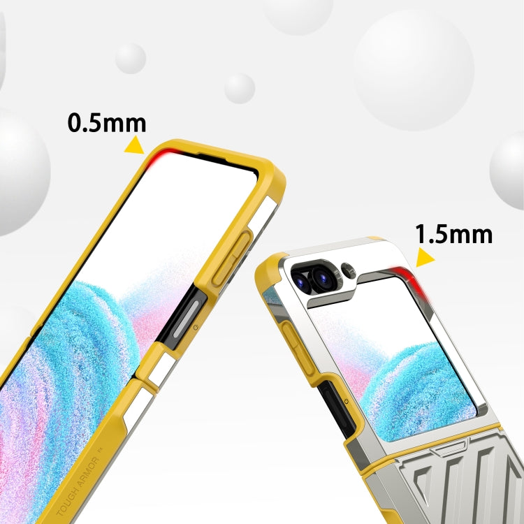For Samsung Galaxy Z Flip5 2 in 1 Color Contrast TPU Hybrid PC Phone Case