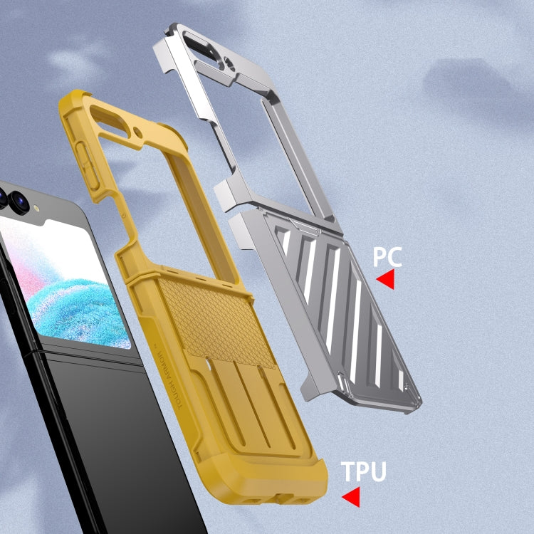 For Samsung Galaxy Z Flip5 2 in 1 Color Contrast TPU Hybrid PC Phone Case
