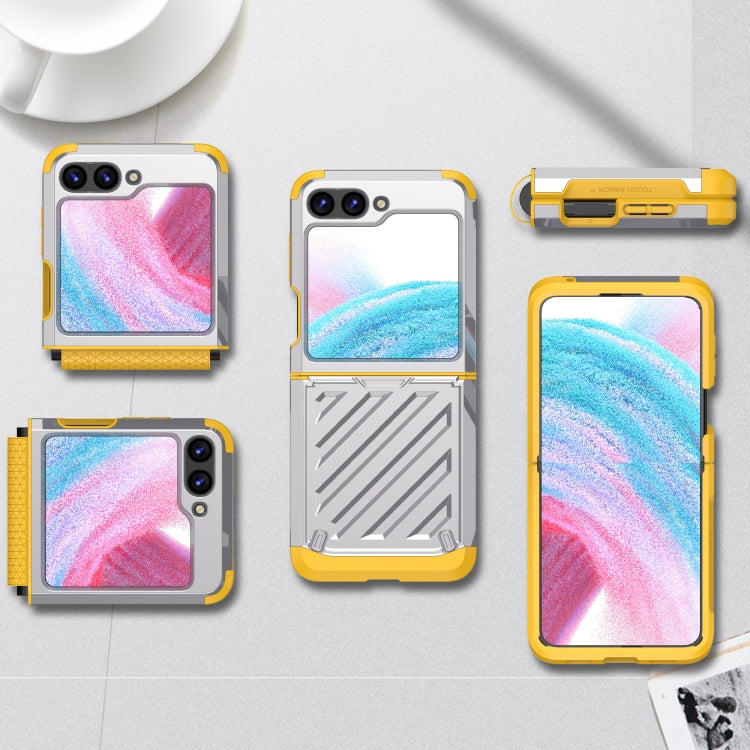 For Samsung Galaxy Z Flip5 2 in 1 Color Contrast TPU Hybrid PC Phone Case