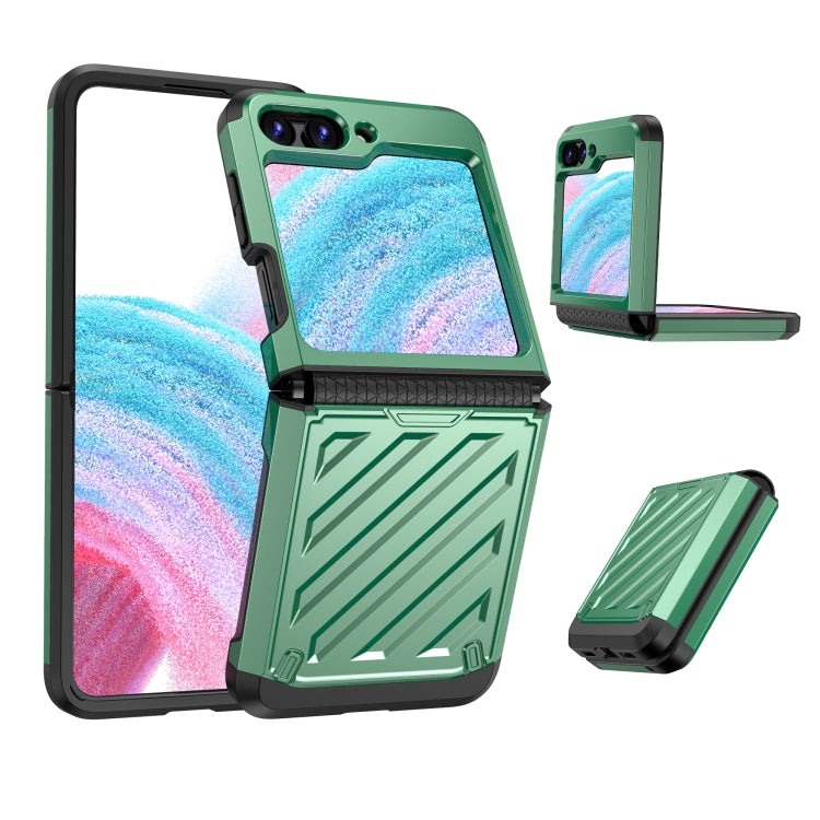 For Samsung Galaxy Z Flip5 2 in 1 Color Contrast TPU Hybrid PC Phone Case
