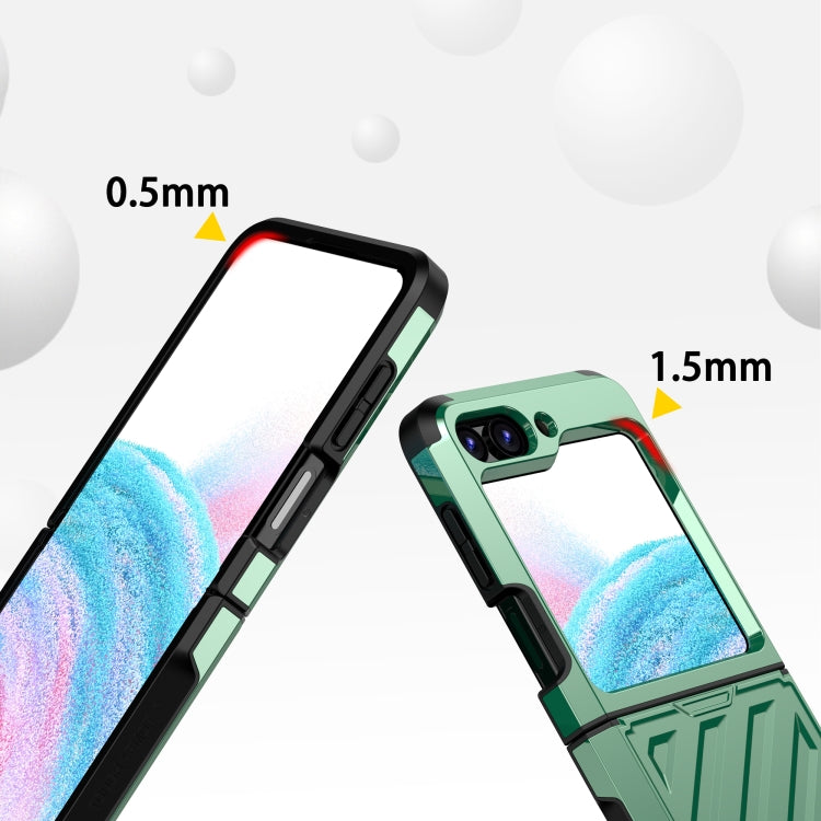 For Samsung Galaxy Z Flip5 2 in 1 Color Contrast TPU Hybrid PC Phone Case