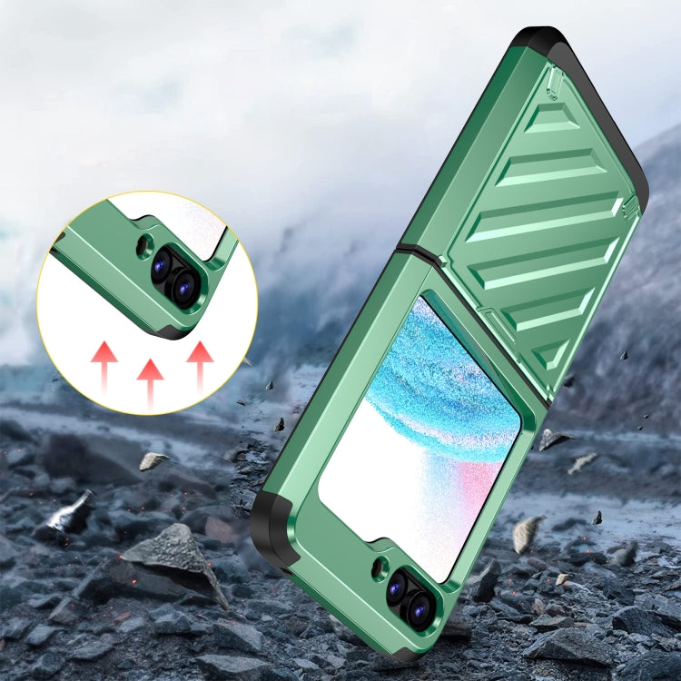For Samsung Galaxy Z Flip5 2 in 1 Color Contrast TPU Hybrid PC Phone Case