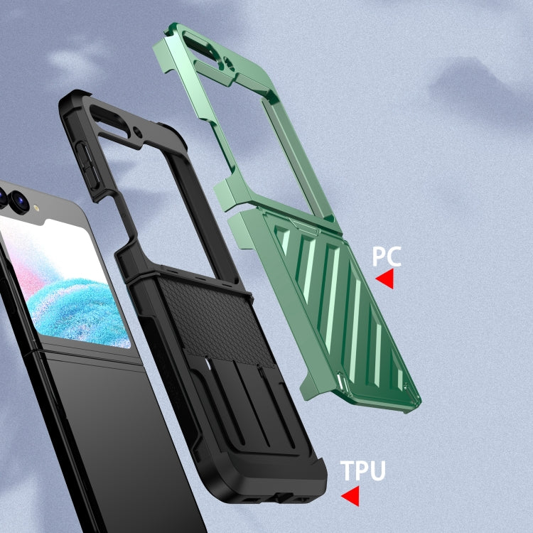 For Samsung Galaxy Z Flip5 2 in 1 Color Contrast TPU Hybrid PC Phone Case