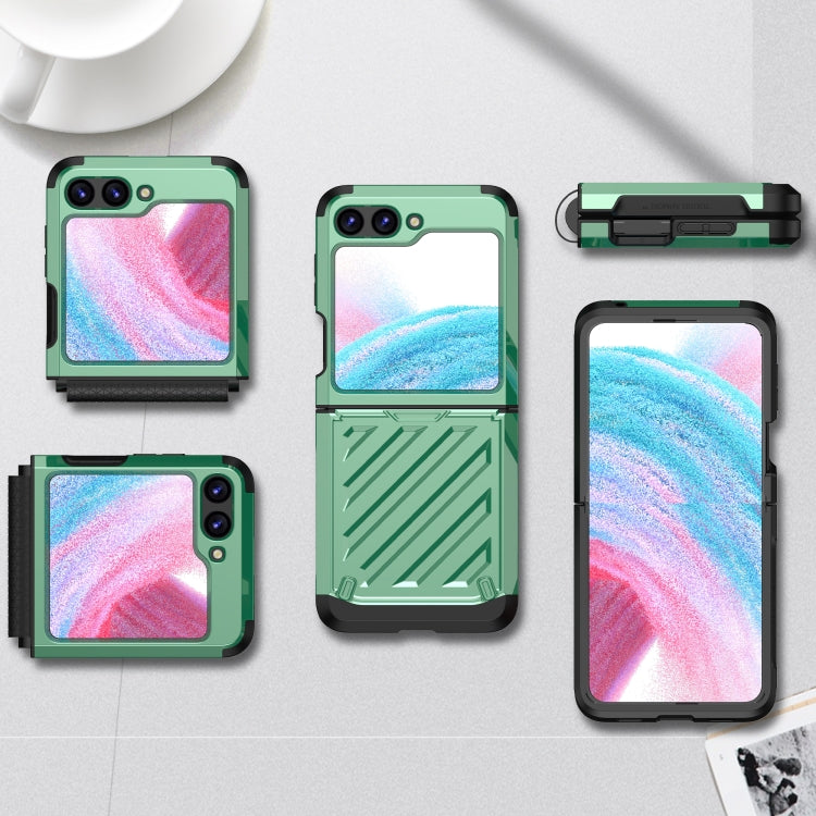 For Samsung Galaxy Z Flip5 2 in 1 Color Contrast TPU Hybrid PC Phone Case
