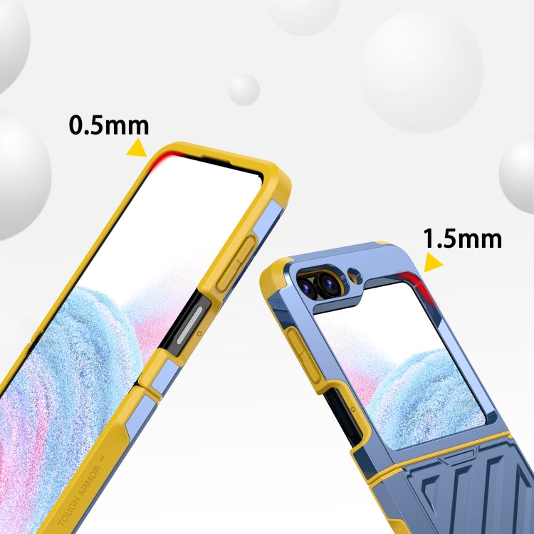 For Samsung Galaxy Z Flip5 2 in 1 Color Contrast TPU Hybrid PC Phone Case