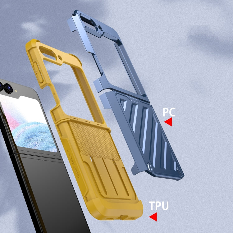 For Samsung Galaxy Z Flip5 2 in 1 Color Contrast TPU Hybrid PC Phone Case