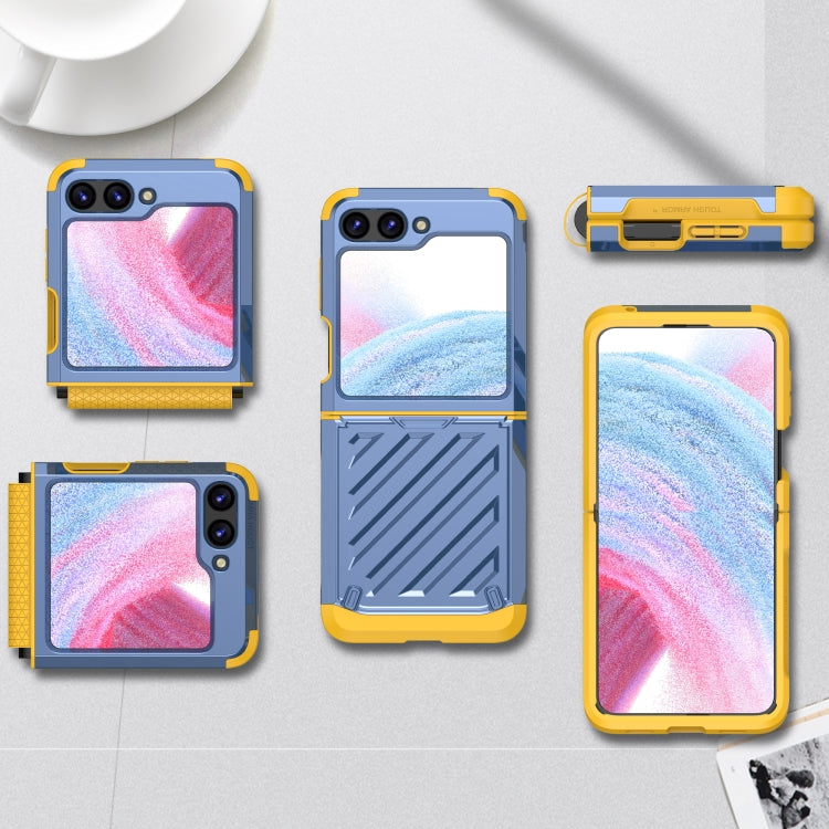 For Samsung Galaxy Z Flip5 2 in 1 Color Contrast TPU Hybrid PC Phone Case