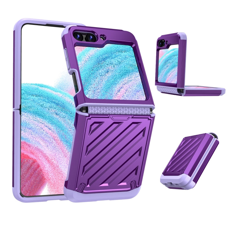 For Samsung Galaxy Z Flip5 2 in 1 Color Contrast TPU Hybrid PC Phone Case