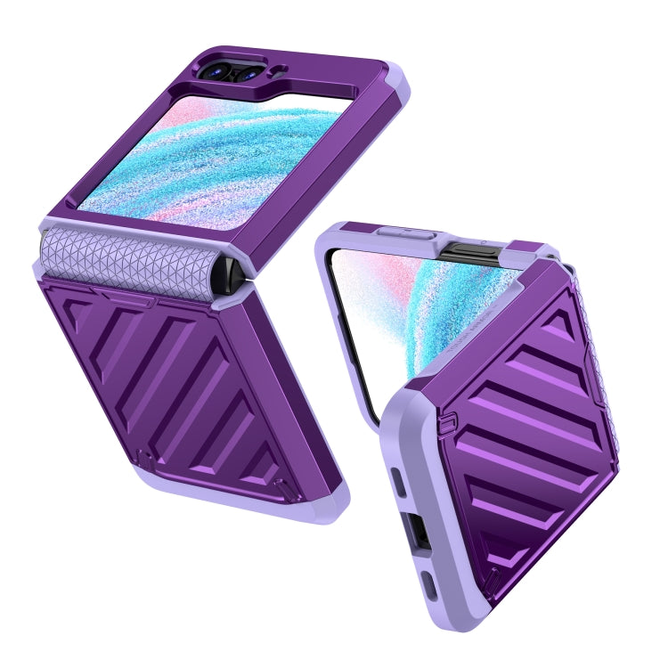 For Samsung Galaxy Z Flip5 2 in 1 Color Contrast TPU Hybrid PC Phone Case