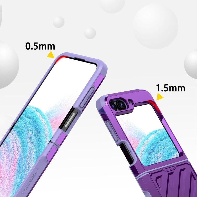 For Samsung Galaxy Z Flip5 2 in 1 Color Contrast TPU Hybrid PC Phone Case