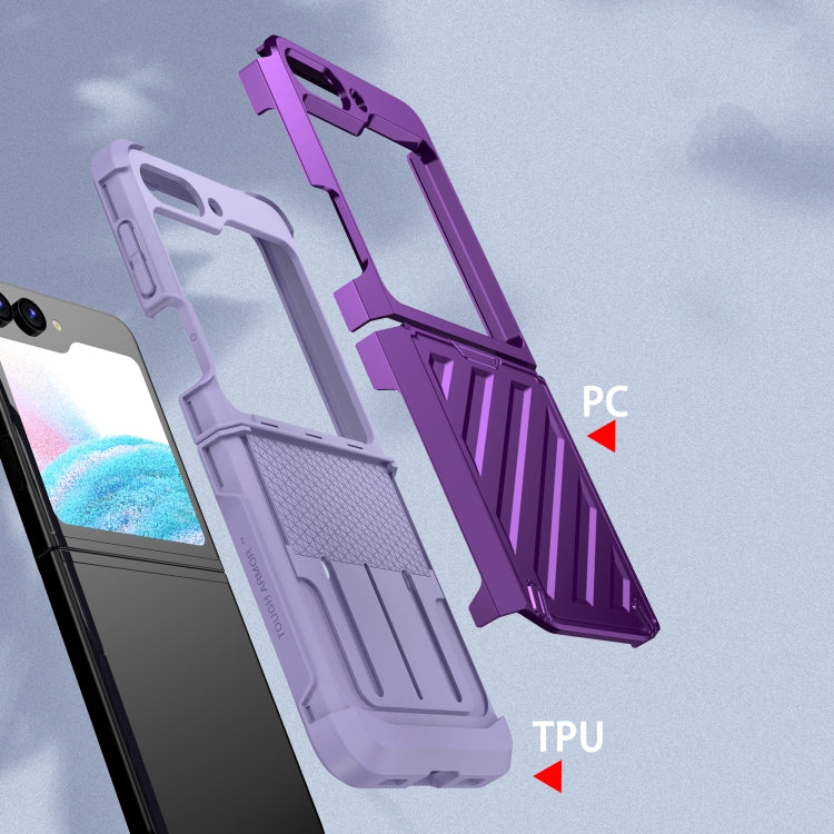 For Samsung Galaxy Z Flip5 2 in 1 Color Contrast TPU Hybrid PC Phone Case