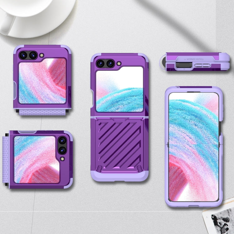 For Samsung Galaxy Z Flip5 2 in 1 Color Contrast TPU Hybrid PC Phone Case