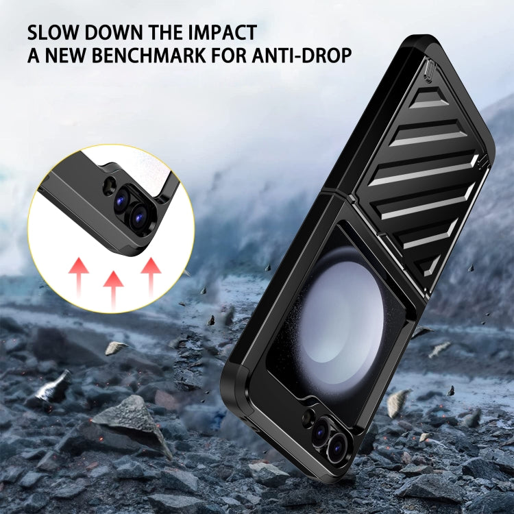 For Samsung Galaxy Z Flip6 / Flip7 FE 2 in 1 Color Contrast TPU Hybrid PC Phone Case