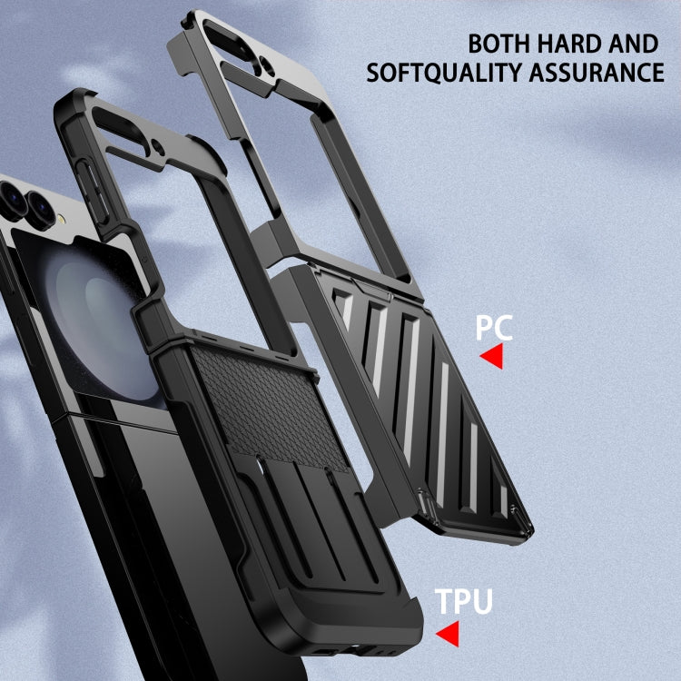 For Samsung Galaxy Z Flip6 / Flip7 FE 2 in 1 Color Contrast TPU Hybrid PC Phone Case