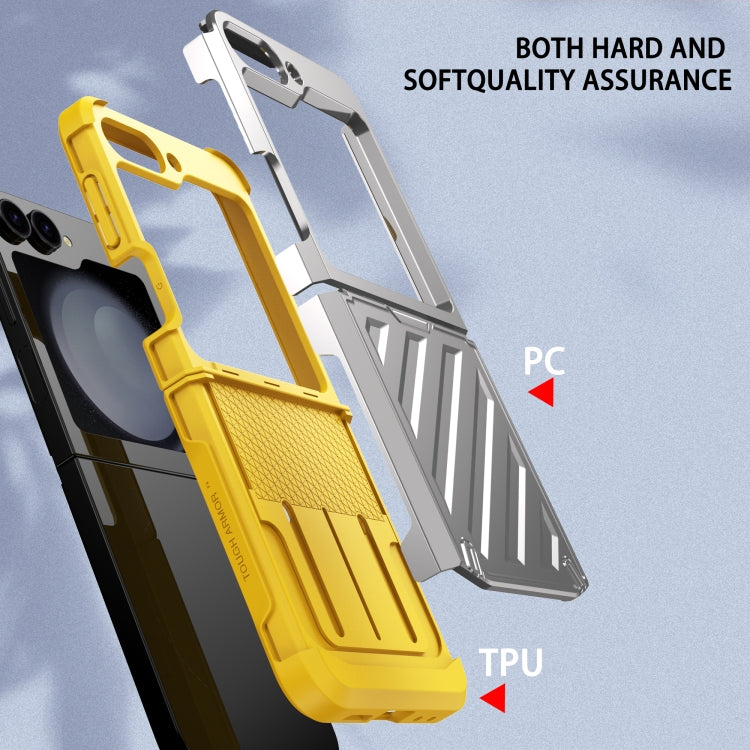For Samsung Galaxy Z Flip6 / Flip7 FE 2 in 1 Color Contrast TPU Hybrid PC Phone Case