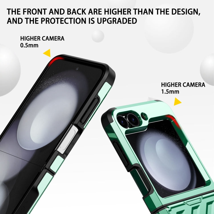For Samsung Galaxy Z Flip6 / Flip7 FE 2 in 1 Color Contrast TPU Hybrid PC Phone Case