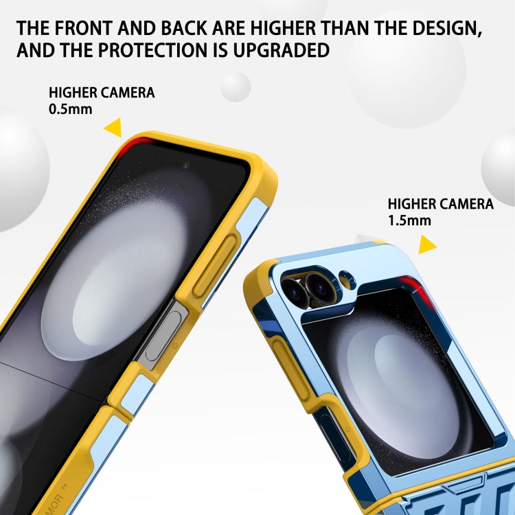 For Samsung Galaxy Z Flip6 / Flip7 FE 2 in 1 Color Contrast TPU Hybrid PC Phone Case