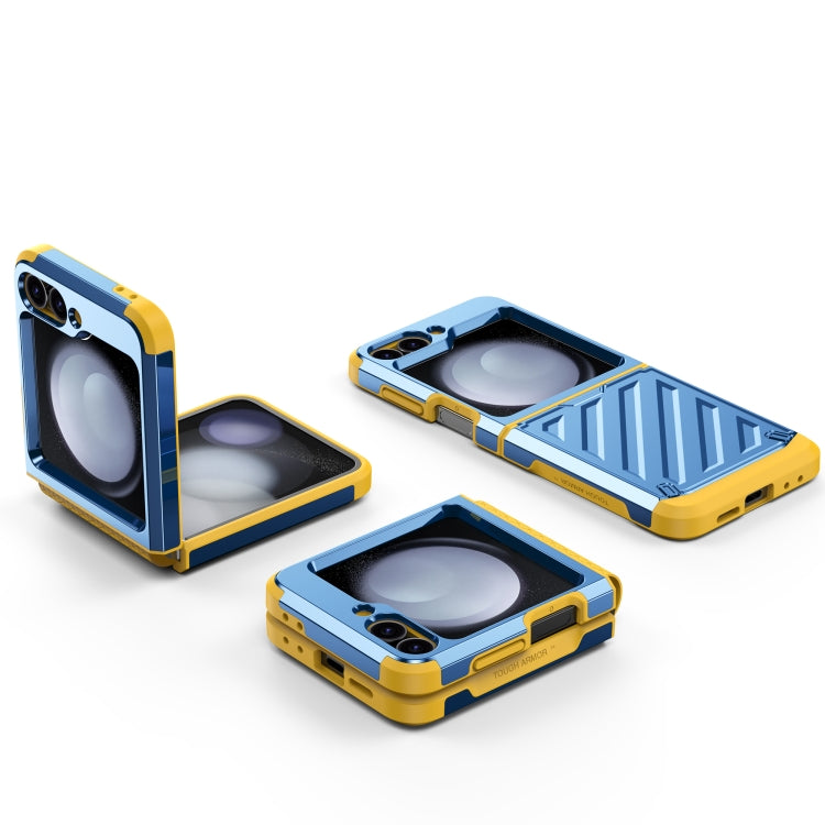 For Samsung Galaxy Z Flip6 / Flip7 FE 2 in 1 Color Contrast TPU Hybrid PC Phone Case