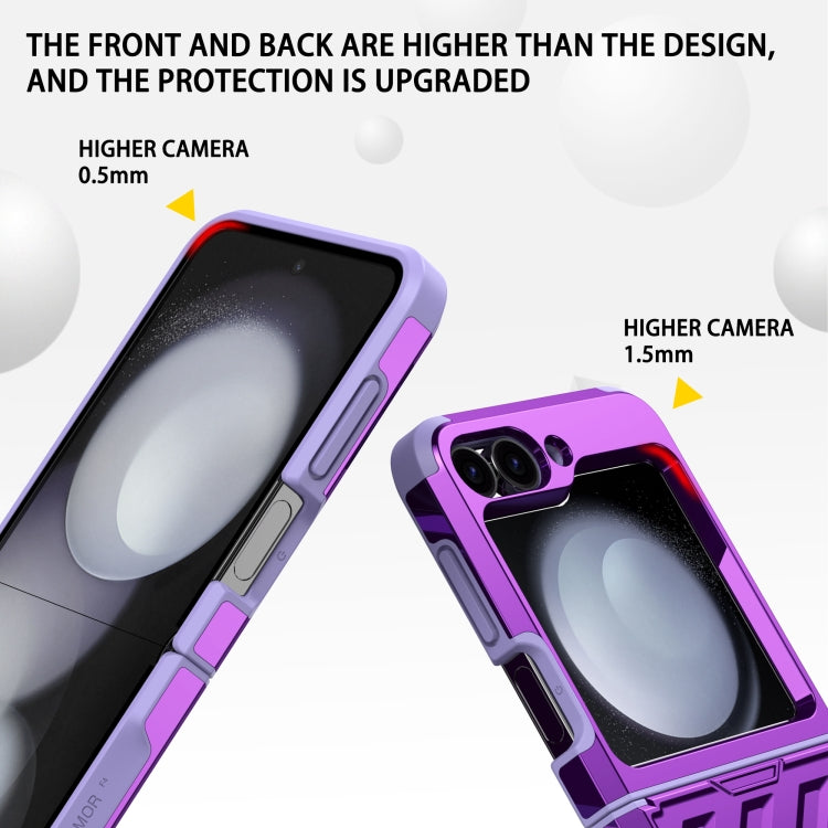For Samsung Galaxy Z Flip6 / Flip7 FE 2 in 1 Color Contrast TPU Hybrid PC Phone Case