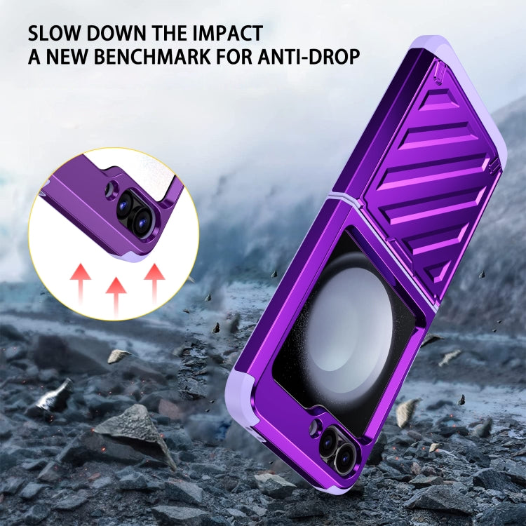 For Samsung Galaxy Z Flip6 / Flip7 FE 2 in 1 Color Contrast TPU Hybrid PC Phone Case