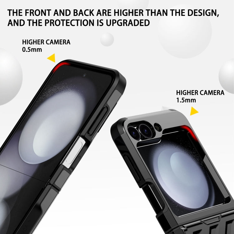 For Samsung Galaxy Z Flip4 5G 2 in 1 Color Contrast TPU Hybrid PC Phone Case