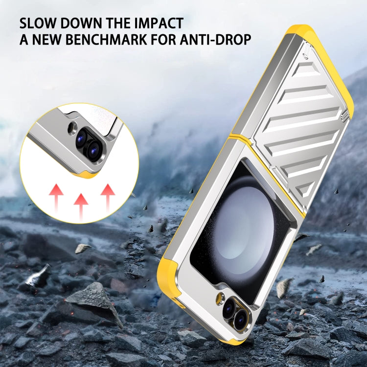 For Samsung Galaxy Z Flip4 5G 2 in 1 Color Contrast TPU Hybrid PC Phone Case