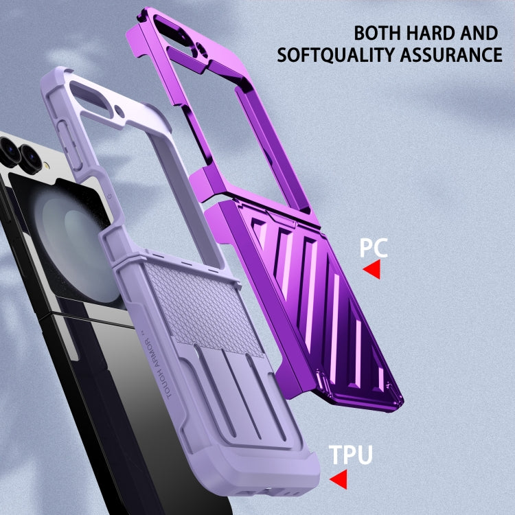 For Samsung Galaxy Z Flip4 5G 2 in 1 Color Contrast TPU Hybrid PC Phone Case